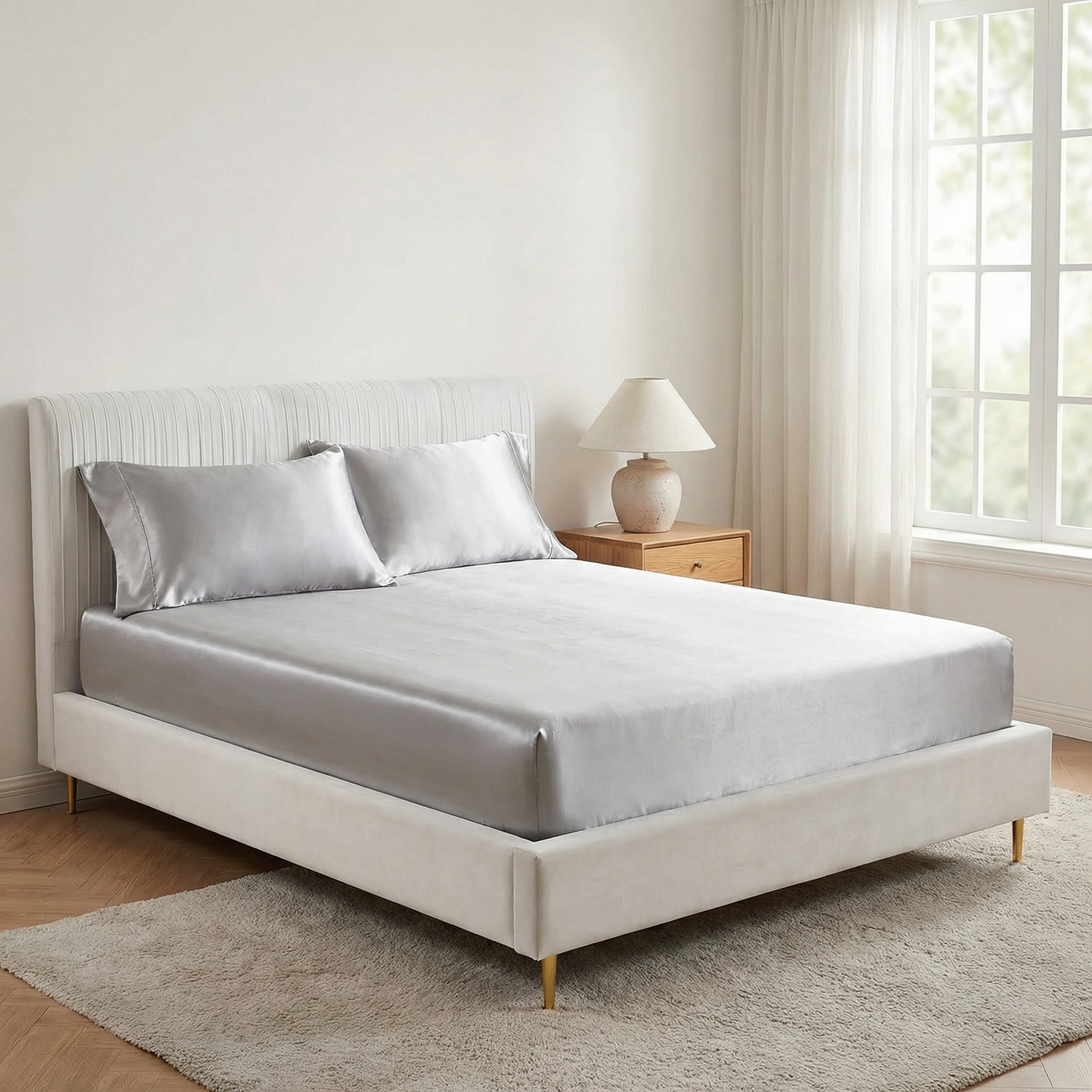 Jedwabne Prześcieradło Premium z Gumką