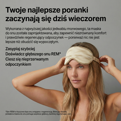 Premium Maska do Spania z Jedwabiu